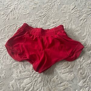 Women's Red Athletic Shorts